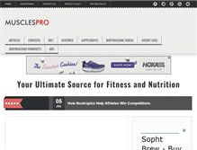 Tablet Screenshot of musclespro.com